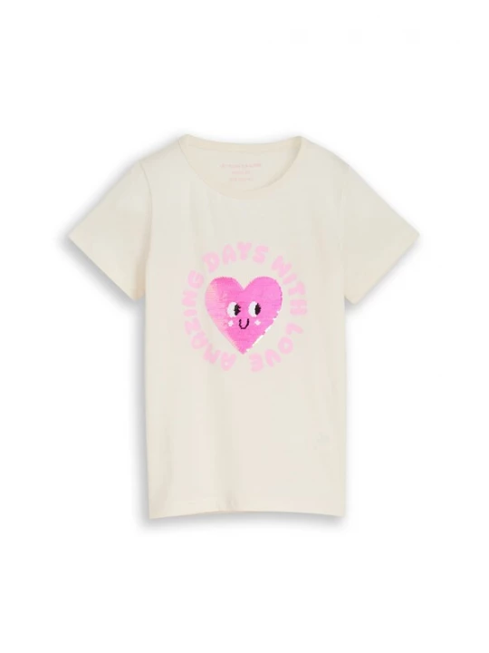 Foto van product TOM TAILOR Shirt pink / wit / wolwit