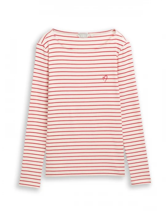 Foto van product TOM TAILOR Shirt rood / wit