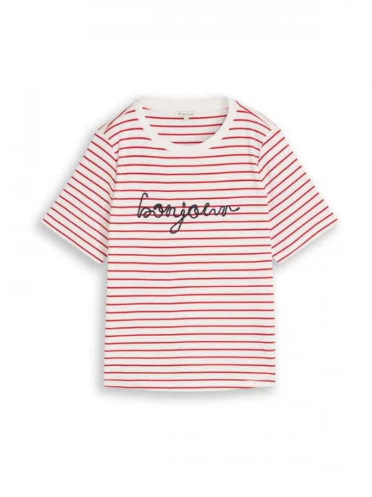Foto van product TOM TAILOR Shirt rood / zwart / wit