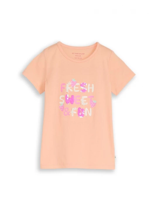 Foto van product TOM TAILOR Shirt rosa / poederroze / wit