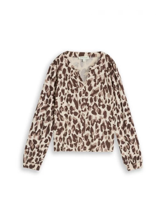 Foto van product TOM TAILOR Shirt sand / chocoladebruin / mokka
