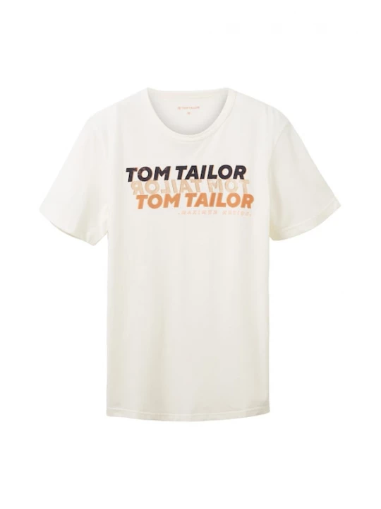 Foto van product TOM TAILOR Shirt sand / oranje / zwart / offwhite