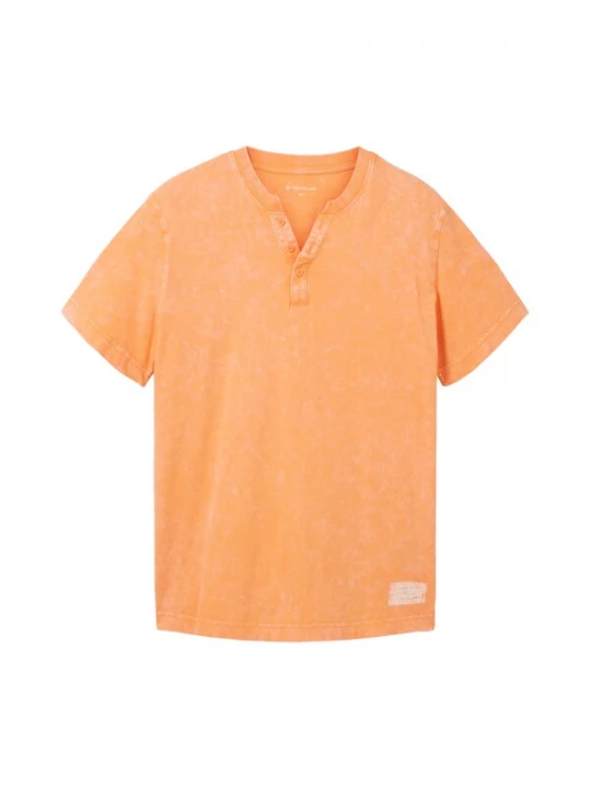 Foto van product TOM TAILOR Shirt 'Serafino' lichtoranje / wit