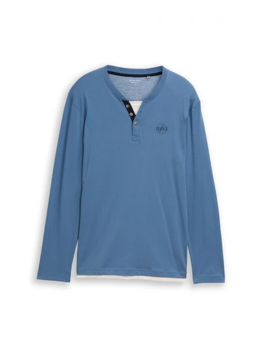 Foto van product TOM TAILOR Shirt smoky blue / zwart / wit