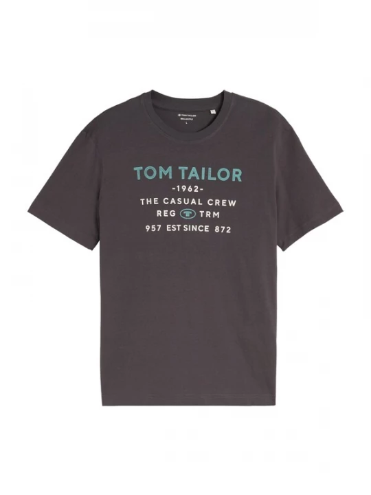 Foto van product TOM TAILOR Shirt turquoise / antraciet / wit