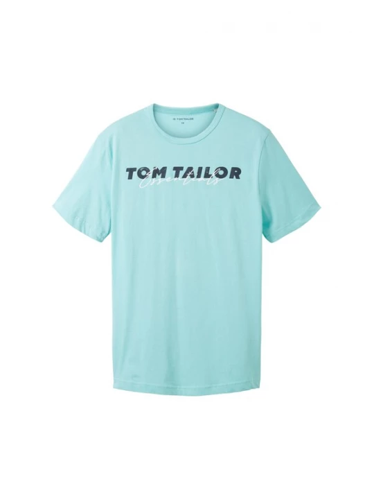 Foto van product TOM TAILOR Shirt turquoise / nachtblauw / wit