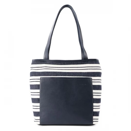 Foto van product TOM TAILOR Shopper 'Elodie' donkerblauw / wit