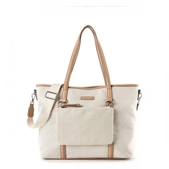 Foto van product TOM TAILOR Shopper 'Jamila' beige / offwhite