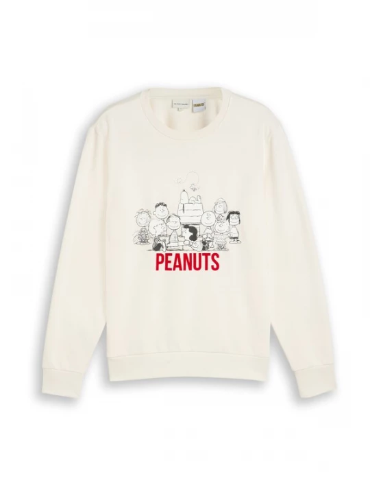 Foto van product TOM TAILOR Sweatshirt 'Peanuts' rood / zwart / wit / wolwit