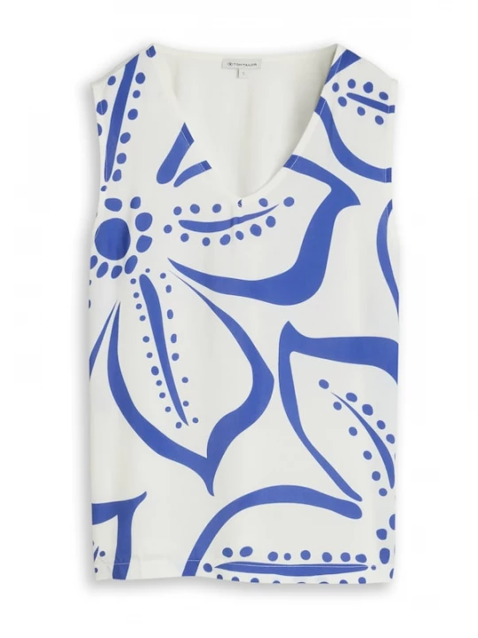 Foto van product TOM TAILOR Top blauw / wit