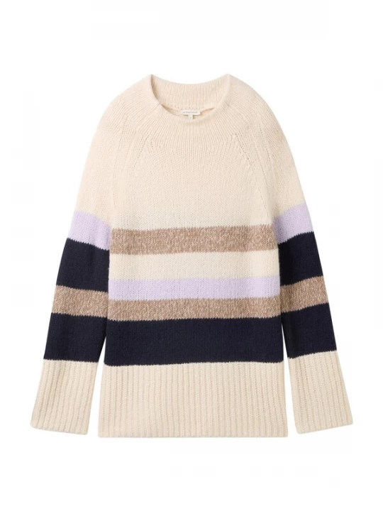 Foto van product TOM TAILOR Trui crème / camel / navy / sering