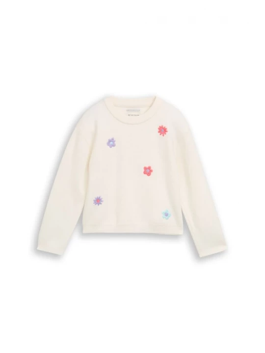 Foto van product TOM TAILOR Trui lichtblauw / pastellila / pink / wit
