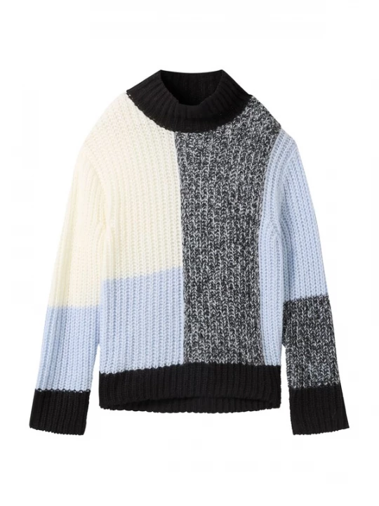 Foto van product TOM TAILOR Trui lichtblauw / zwart / wit