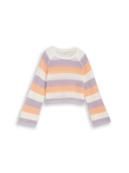 Foto van product TOM TAILOR Trui lila / pasteloranje / wit
