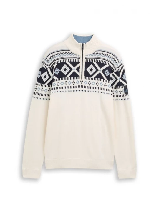 Foto van product TOM TAILOR Trui marine / duifblauw / wolwit