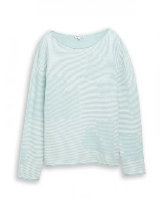 Foto van product TOM TAILOR Trui mintgroen / offwhite