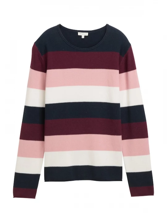 Foto van product TOM TAILOR Trui navy / cyclaam / rosa / wit