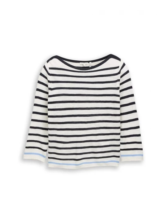 Foto van product TOM TAILOR Trui navy / duifblauw / offwhite