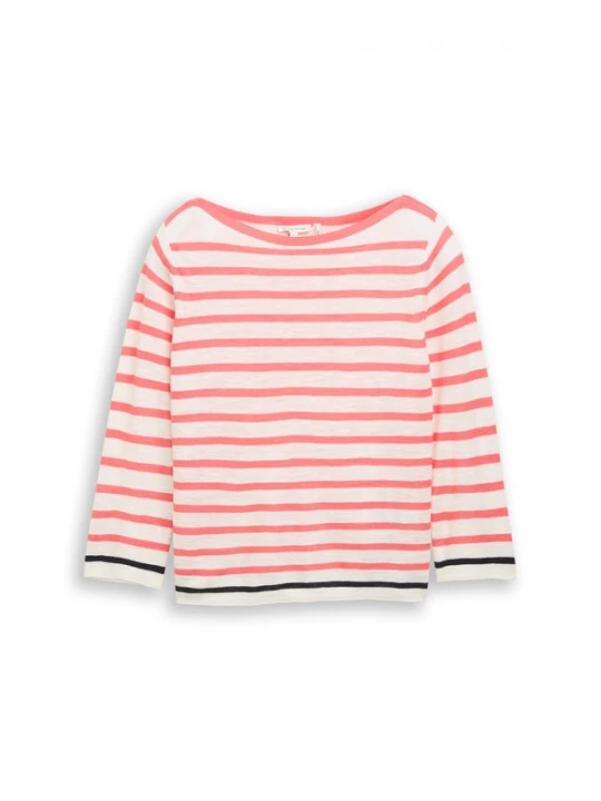 Foto van product TOM TAILOR Trui zalm roze / zwart / wit