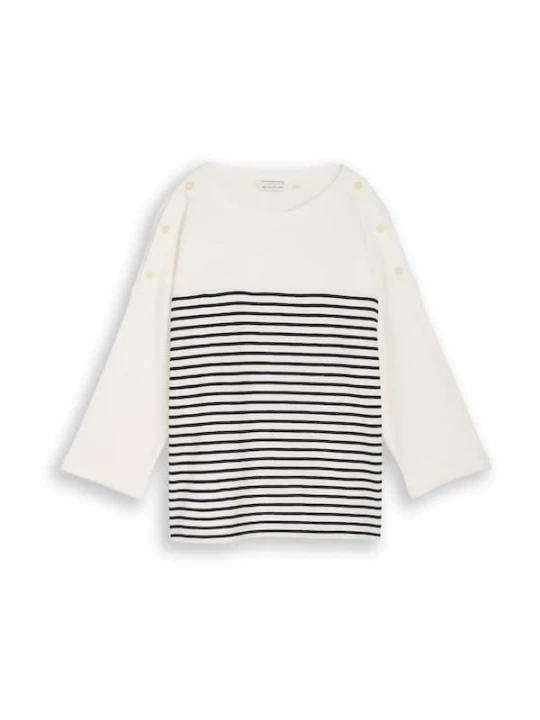 Foto van product TOM TAILOR Trui zwart / offwhite