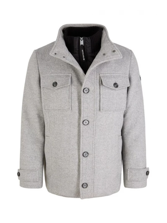 Foto van product TOM TAILOR Winterjas grijs gemêleerd / zwart