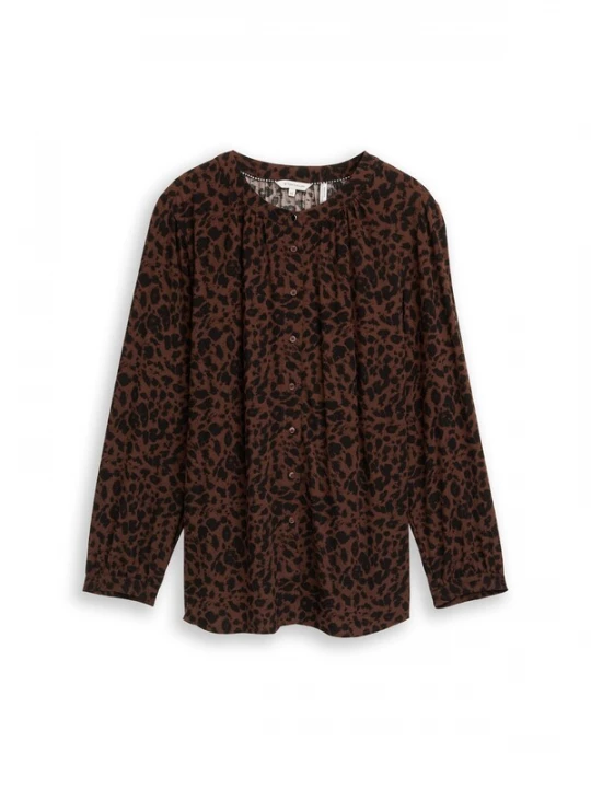 Foto van product Tom Tailor Women + Blouse bruin / zwart