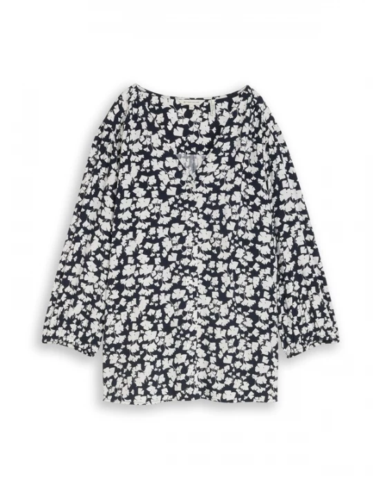 Foto van product Tom Tailor Women + Blouse donkerblauw / wit