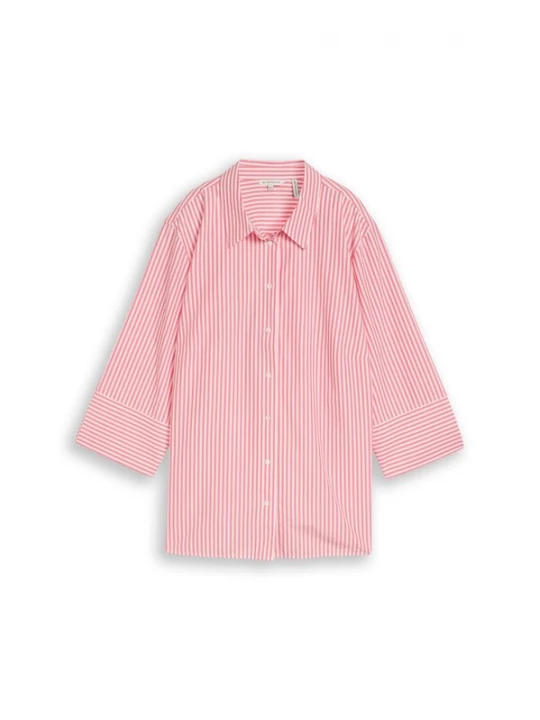 Foto van product Tom Tailor Women + Blouse framboos / wit