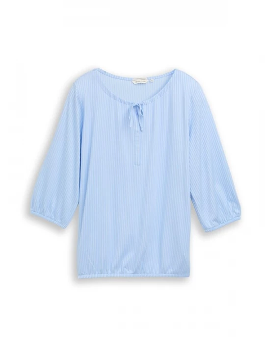 Foto van product Tom Tailor Women + Blouse lichtblauw / natuurwit