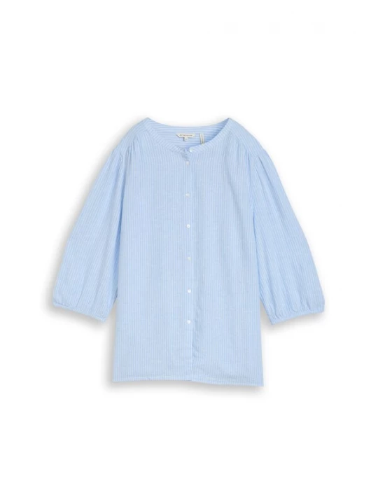 Foto van product Tom Tailor Women + Blouse lichtblauw / wit