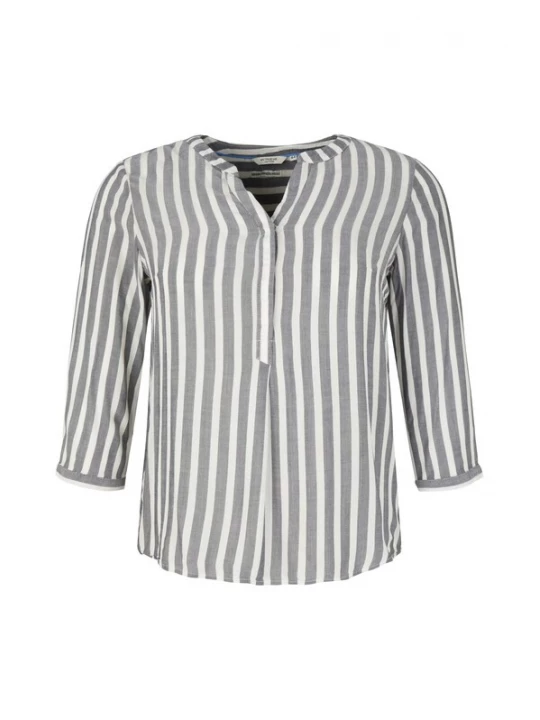 Foto van product Tom Tailor Women + Blouse smoky blue / wit