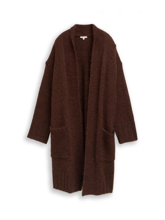Foto van product Tom Tailor Women + Gebreid vest donkerbruin