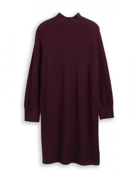 Foto van product Tom Tailor Women + Gebreide jurk wijnrood