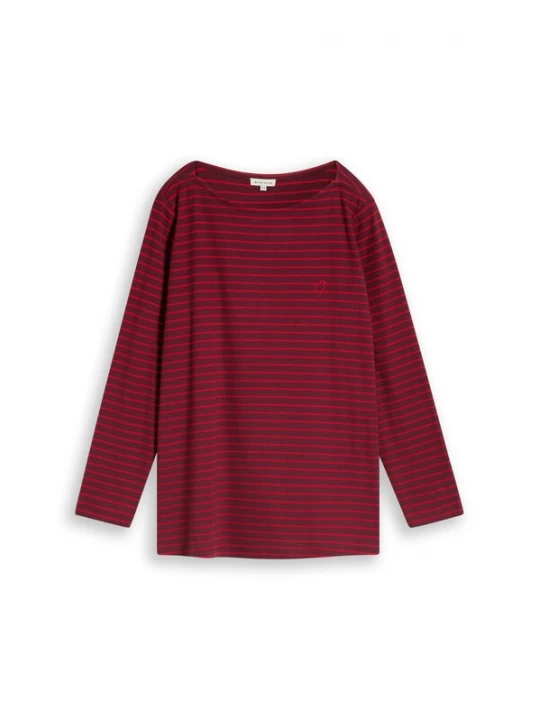 Foto van product Tom Tailor Women + Shirt bordeaux / donkerrood