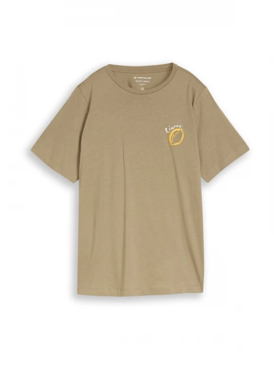 Foto van product Tom Tailor Women + Shirt geel / kaki / wit