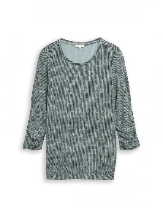 Foto van product Tom Tailor Women + Shirt mintgroen / zwart