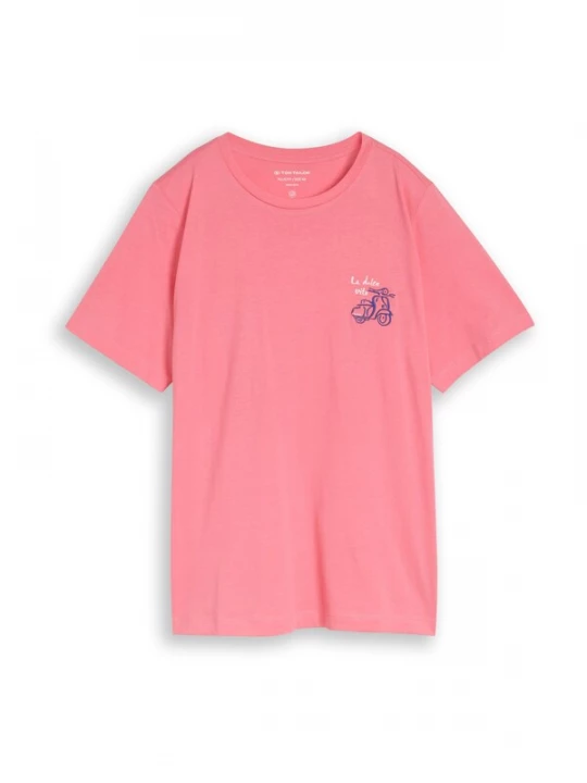 Foto van product Tom Tailor Women + Shirt navy / pitaja roze / wit