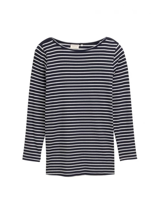 Foto van product Tom Tailor Women + Shirt navy / wit