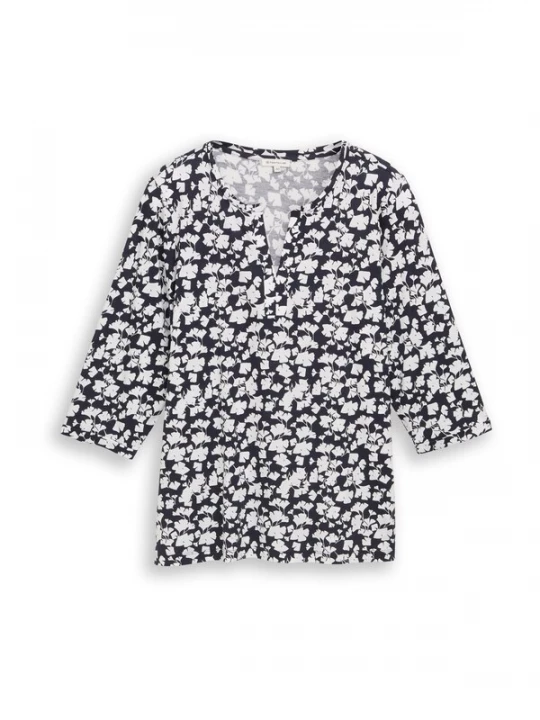 Foto van product Tom Tailor Women + Shirt navy / wit