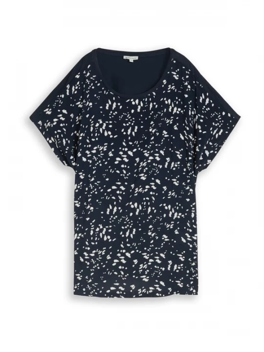 Foto van product Tom Tailor Women + Shirt navy / wit