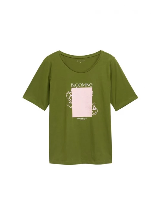 Foto van product Tom Tailor Women + Shirt olijfgroen