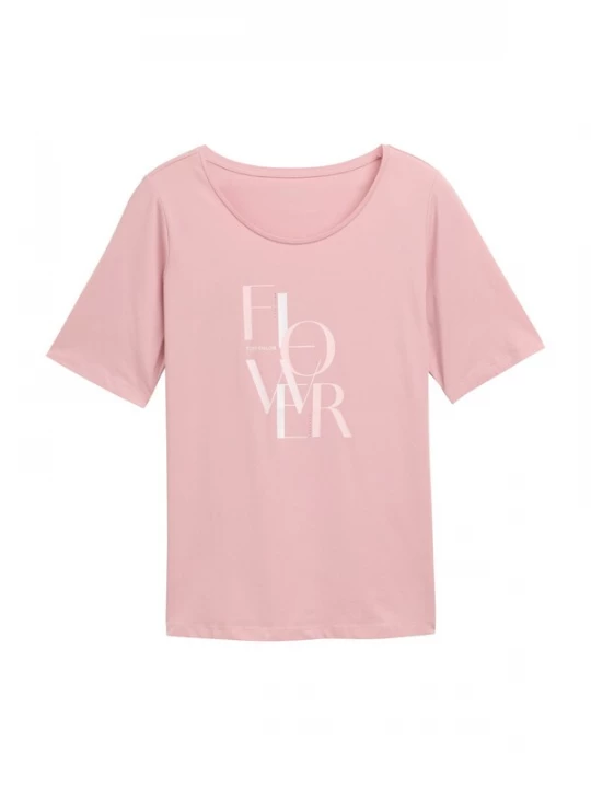 Foto van product Tom Tailor Women + Shirt rosa / pastelroze / wit