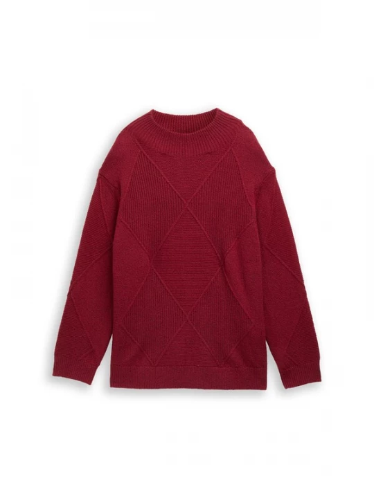Foto van product Tom Tailor Women + Trui rood gemêleerd