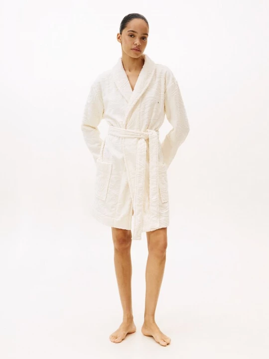 Foto van product TOMMY HILFIGER Badjas kort wolwit