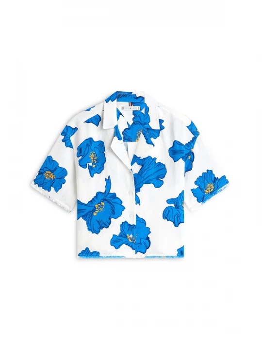 Foto van product TOMMY HILFIGER Blouse blauw / donkergeel / wit