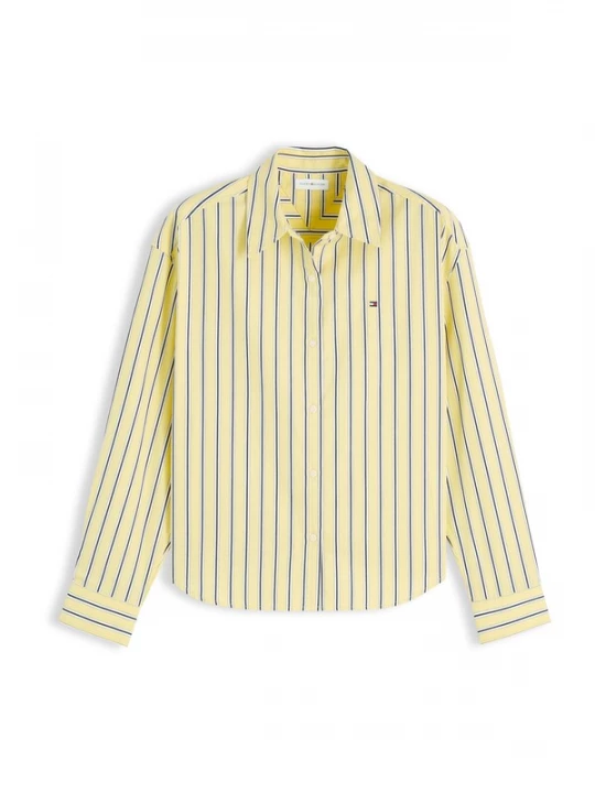 Foto van product TOMMY HILFIGER Blouse 'Boxy Fit' geel / zwart / wit