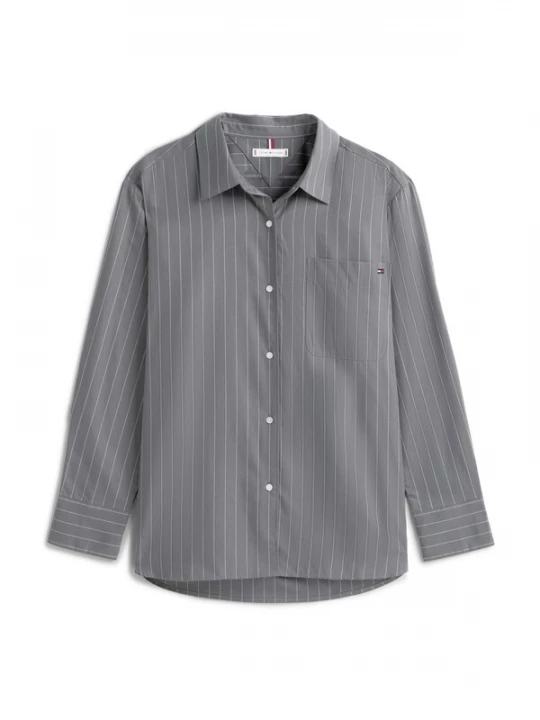 Foto van product TOMMY HILFIGER Blouse donkergrijs / wit