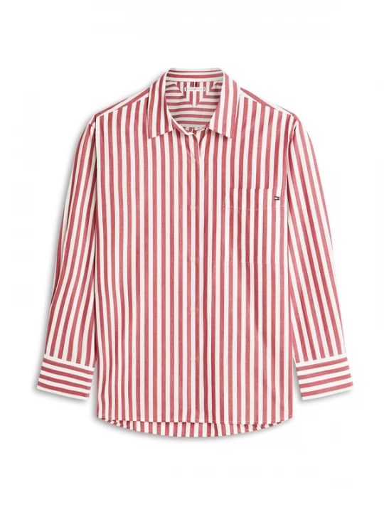 Foto van product TOMMY HILFIGER Blouse 'Ess' ecru / kersrood