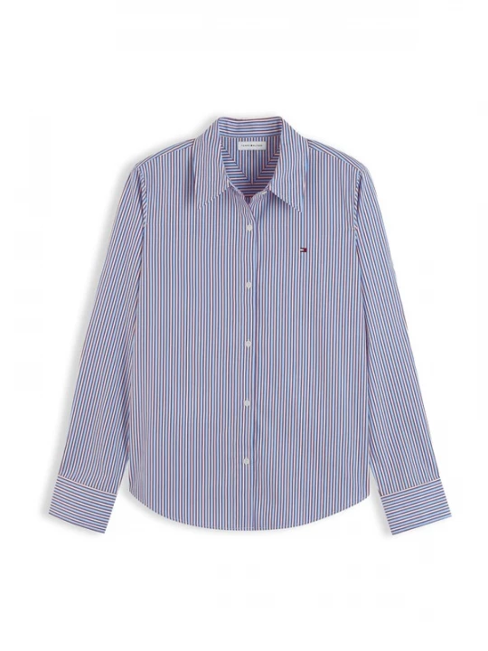 Foto van product TOMMY HILFIGER Blouse hemelsblauw / wijnrood / wit