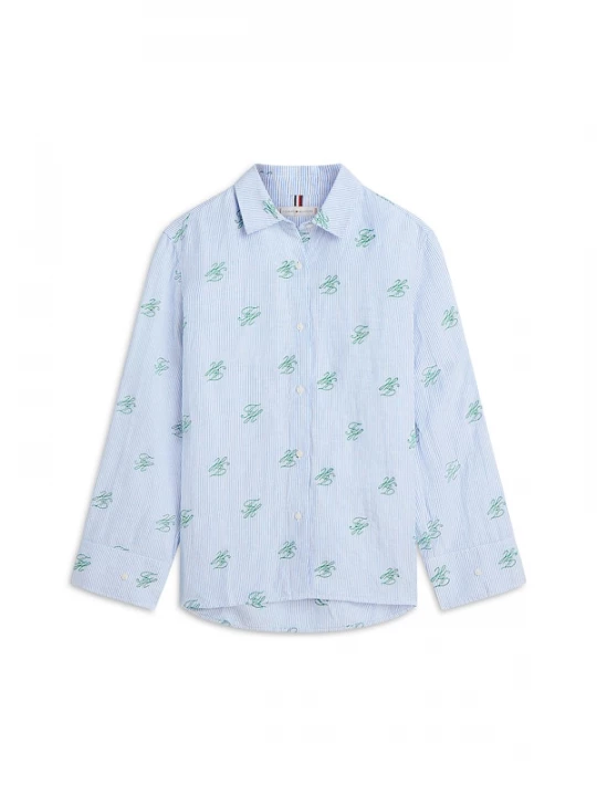 Foto van product TOMMY HILFIGER Blouse lichtblauw / groen / wit
